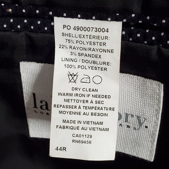 Lord & Taylor Laboratory Men's Size 44R Sportcoat Blazer Micro Polka Dot 2 Butto - Picture 4 of 14